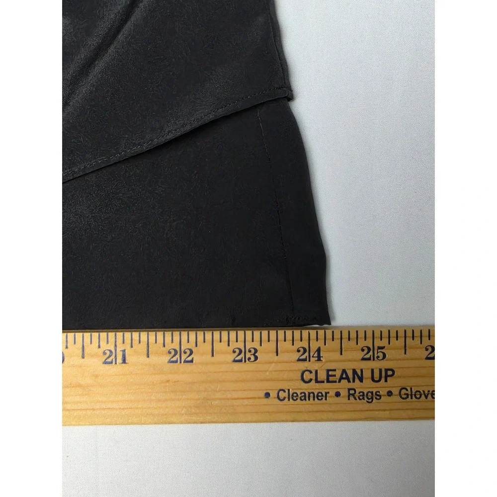 Elle Black Tiered Layered Mini Skirt Elastic Waist Back Zip Size Medium